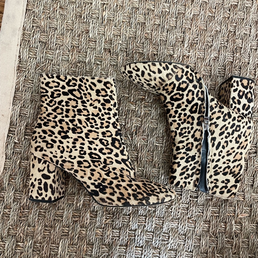 Leopard Print Booties Size 9.5 - image 2